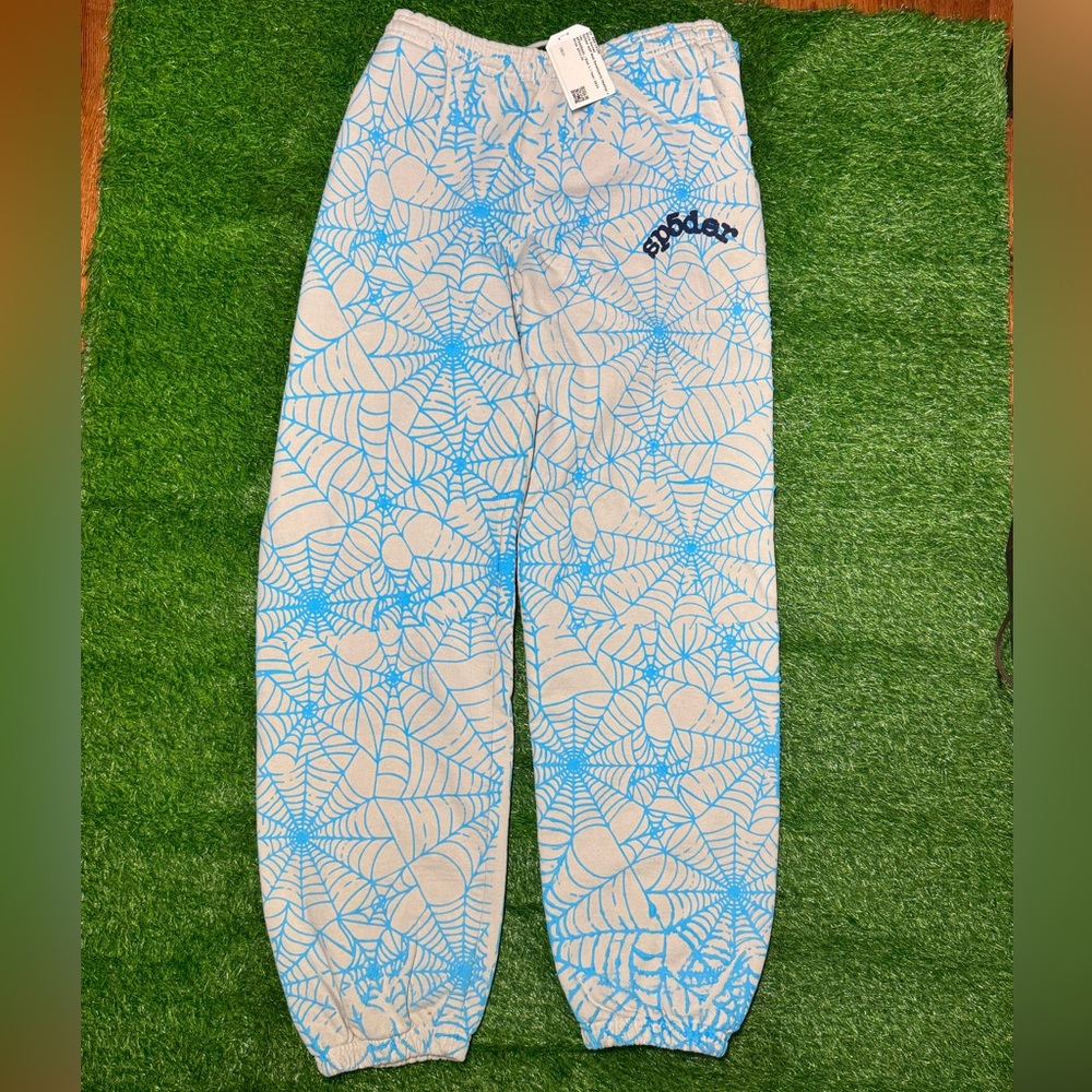Sp5der AOP Web Sweatpants ‘Heather Grey’ (sz L)